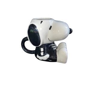 Peanuts Snoopy Skeleton Costume Hand Painted Halloween Figural Mug 20oz NEW